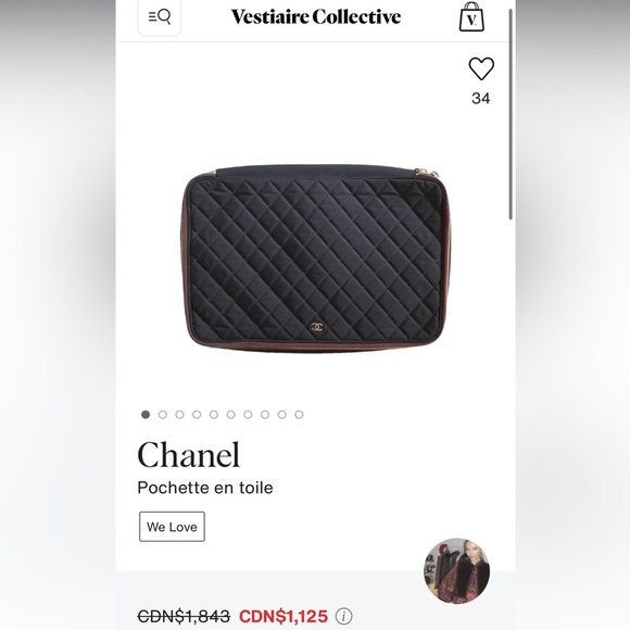 CHANEL - Authentic - laptop or document pouch - *Rare* - Picture 9 of 9